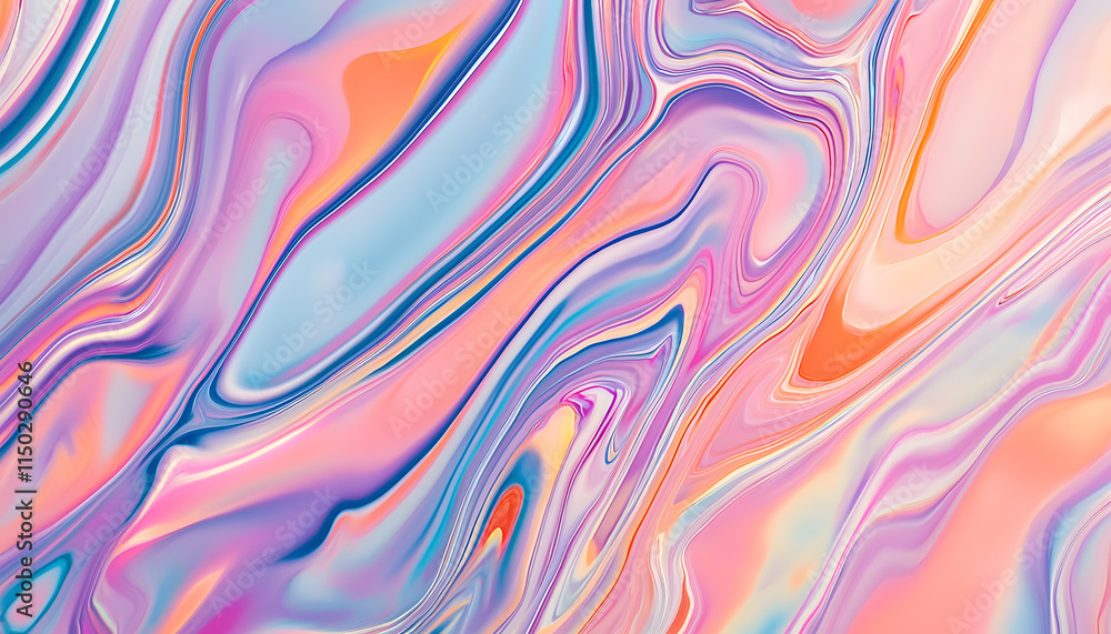 Poster vibrant abstract swirls artistic background digital art colorful patterns close-up view creative exp