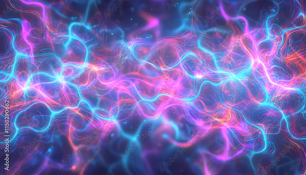 Poster dynamic energy flow abstract art digital design colorful atmosphere close-up view visual representat
