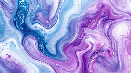 Liquid paint mixing in mesmerizing swirls