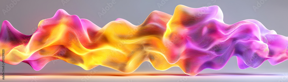 Poster dynamic fluid wave art abstract environment digital artwork vivid colors artistic viewpoint visual c