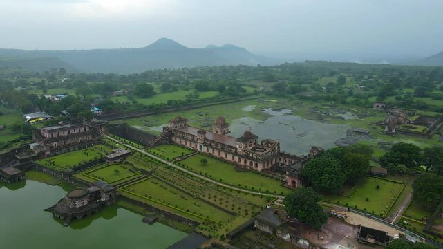 Jahaz Mahal or Ship Palace in Mandu, Madhya Pradesh, India