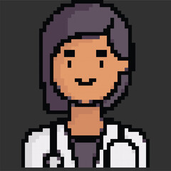 Pixel art avatar depicting daily work activities, perfect for digital projects or games.
