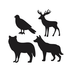 Premium Animal Silhouette Vector Pack | Wildlife and Pet Collection 
