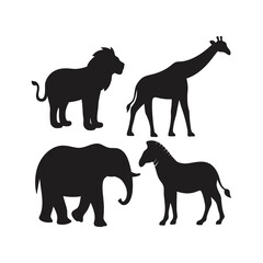 Premium Animal Silhouette Vector Pack | Wildlife and Pet Collection 