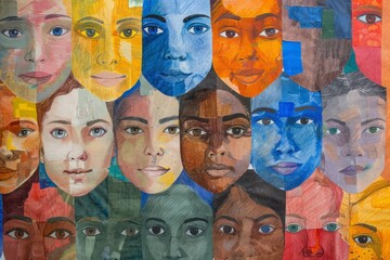 A group of children with different hair colors and styles