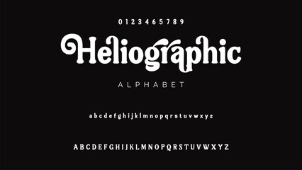 Craft vintage typeface design. Graphic display alphabet. Fantasy type letters. Latin characters, numbers. Vector illustration. Old badge, label, logo template.