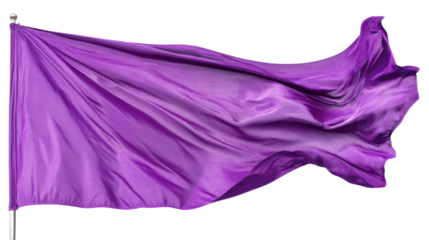 Purple flag, transparent background
