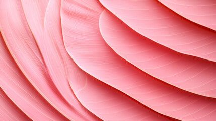 Soft pink leaf patterns create a serene and calming atmosphere.