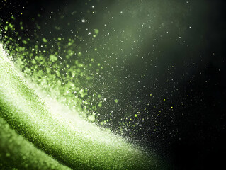 Abstract Green Glitter Background Image