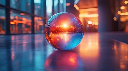 A creative holographic sticker with a colorful bubble shape is perfect for vinyl printing and mockup designs