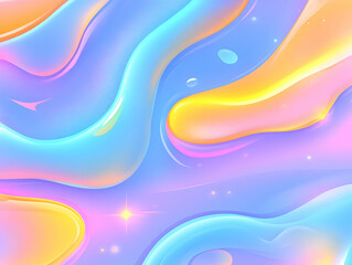 Abstract Pastel Wave Background Illustration