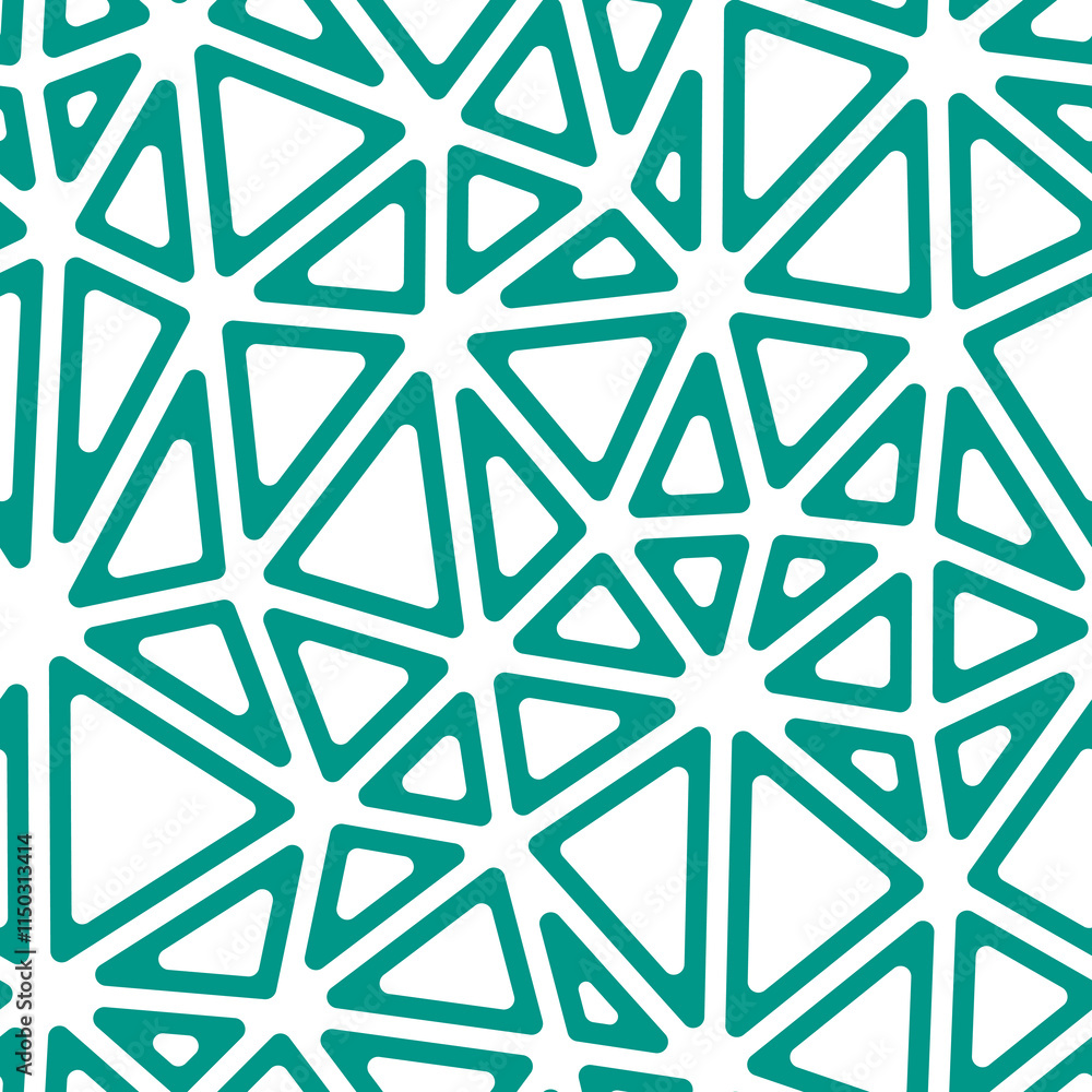 Poster abstract template background. large triangles size. solid color style. rounded triangular cells outl
