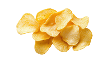 Potato chips, transparent background