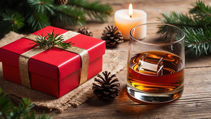 christmas and new year gift box background