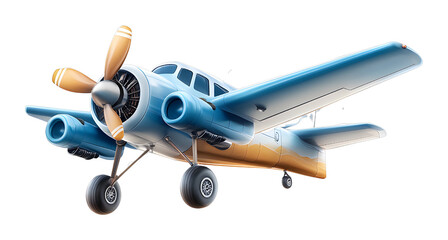 Cartoon Airplane, Retro Propeller Plane - Retro/Vintage