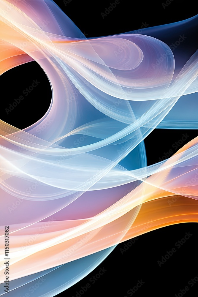 Leinwandbilder smoke undulations create mesmerizing patterns against a dark backdrop for artistic exploration