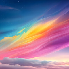 Obraz premium Abstract Pastel Sky Illustration
