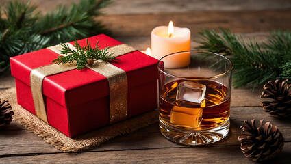 christmas and new year gift box background