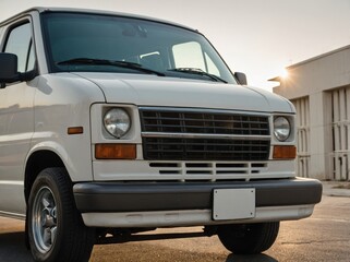 A van photographed at a 45-degree front angle