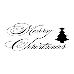 Merry Christmas greeting card in PNG