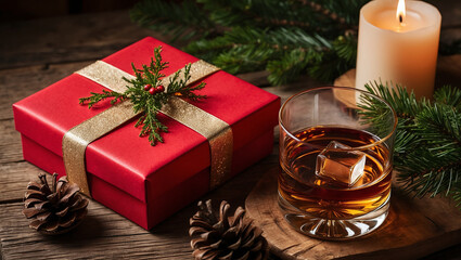 christmas and new year gift box background