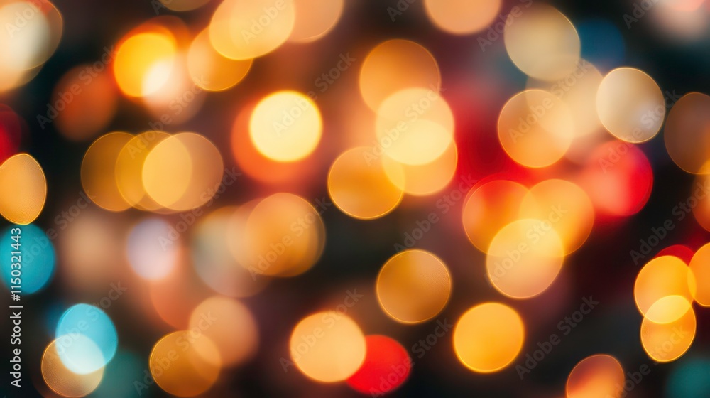 Poster abstract bokeh background with colorful lights.