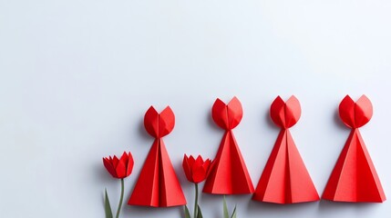 Women's Day concept. Top view with copy space