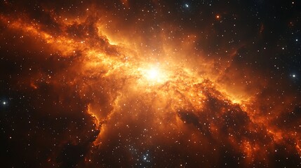 Awe inspiring spiral galaxy illuminated by vivid stars and swirling cosmic structures image