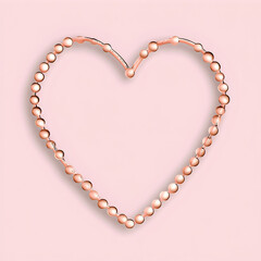 Obraz premium blush toned background with dotted heart design creates soft and romantic feel