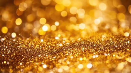 Abstract gold bokeh background with blur copy space for Celebrations, christmas, new year