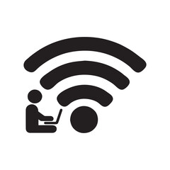 WIFI icon. Free Wi-Fi sign isolated icon. wi-fi network linear icon. signal sign and symbol.
