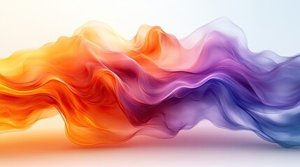 Fototapeta premium A wave illustration with colorful lines and curves represents creative art, flow patterns, and abstract designs with satin swirls