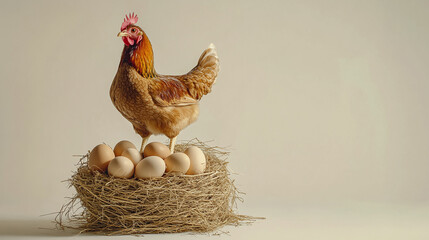 Chickens on the nest, Laying hens