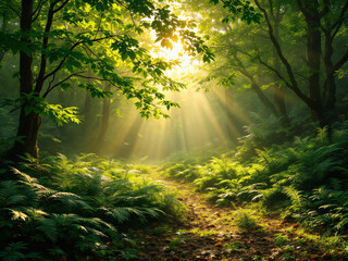 Fototapeta premium Light bulb containing a tree symbolizing eco-friendly ideas and growth.