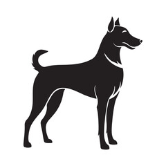 Dog illustration, Dog art, Dog drawing, dog icon 