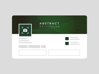 Abstract colorful social media timeline LinkedIn profile page mockup presentation design   template