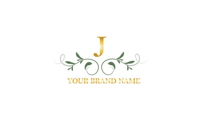 Logo design for hotel, restaurant and other business. Luxury badge with letter J.