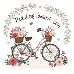 bicycle with flowers