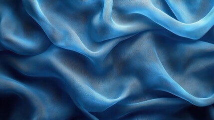 Obraz premium Abstract blue background with fabric for texture wallpaper or wave, artistic and creative design