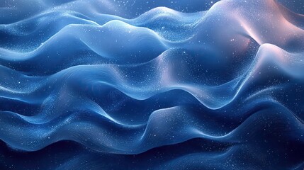 Obraz premium Abstract blue banner with flowing pattern for texture wallpaper or wave, artistic and creative design