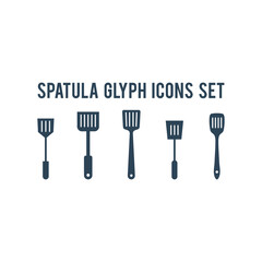 Spatula icons set vector logo template design illustration.