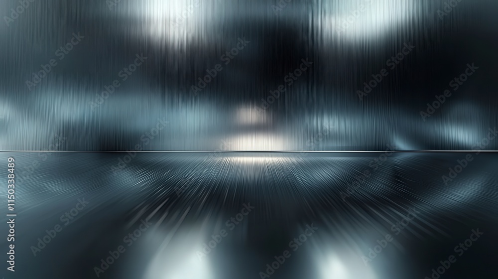 Leinwandbilder Dynamic reflections on metallic surface studio abstract art modern environment close-up view visual concept