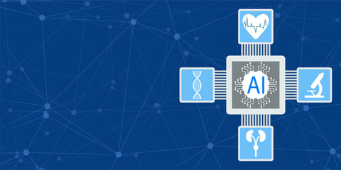 Artificial intelligence analyzes medical data, Use of artificial intelligence in medicine for early diagnosis of diseases, Background about artificial intelligence with space for text