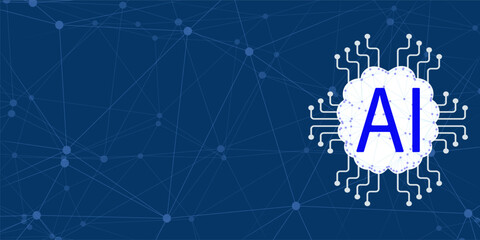 Background about artificial intelligence, with space for text