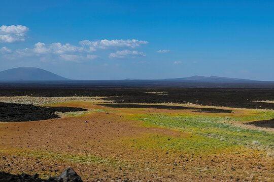 volcanic landscape in the Volcano area of the Afar region in Ethiopia