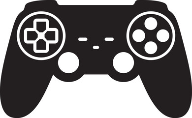 Gaming controller clipart on a white background. © Anucha