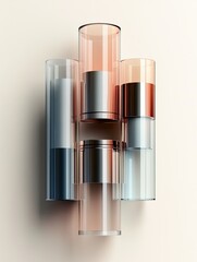 Fototapeta premium Modern lighting design with glass elements.