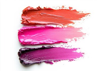 Swatch, mascara brushstroke smear isolated on white background texture.