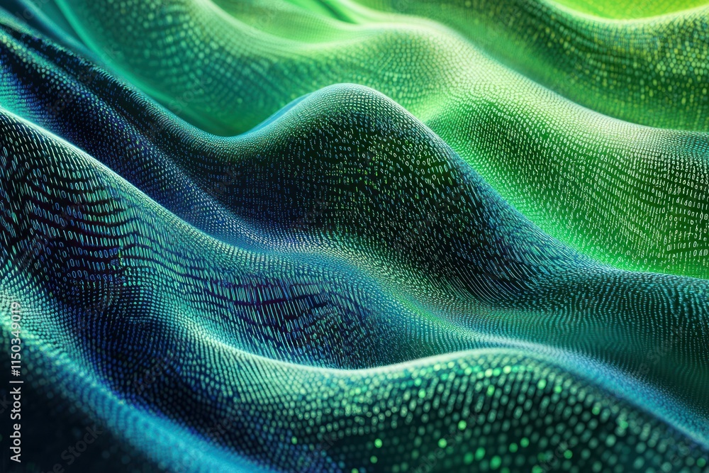 Poster abstract cascading waves in captivating colors