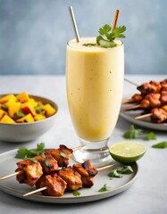 Tandoori Chicken and Mango Lassi